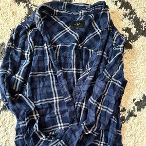 Rails blue plaid shirt